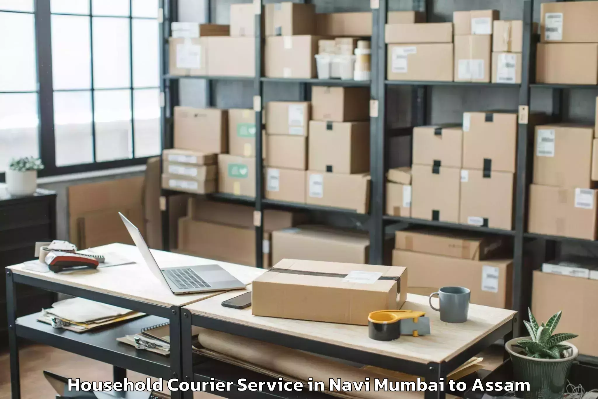 Top Navi Mumbai to Mangaldai Household Courier Available